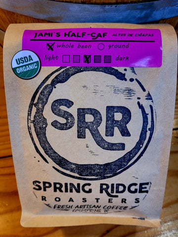 Jami's Half Caf (Organic), Med Roast